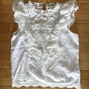 Maeve White Lace Blouse